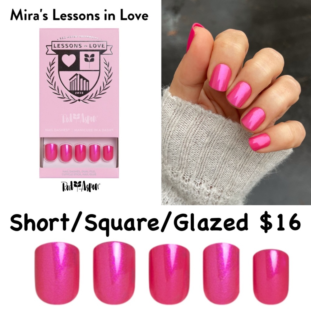 Red Aspen Pink Press-On Nails